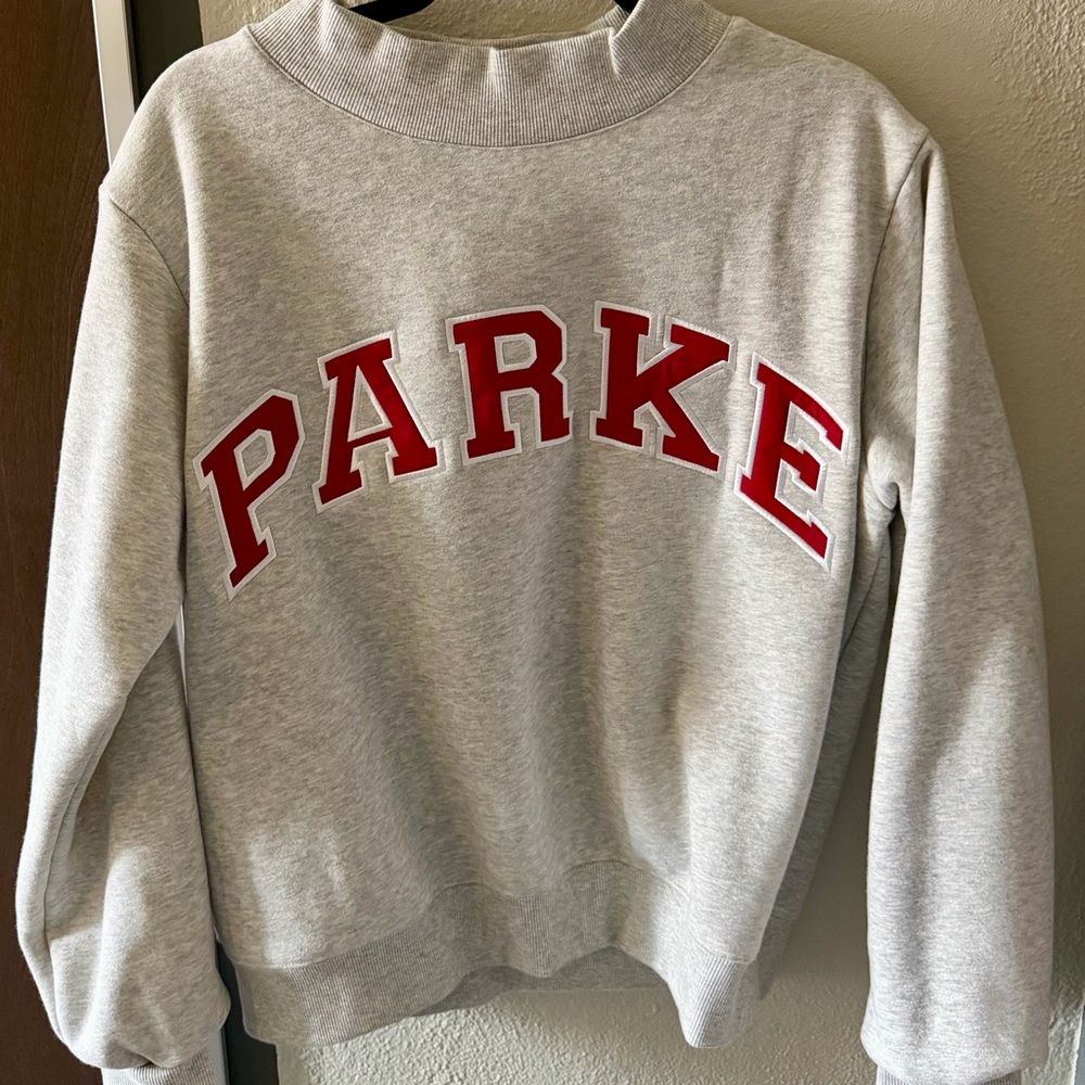 PARKE Grey Sweatshirt with Red Lettering NEW!
